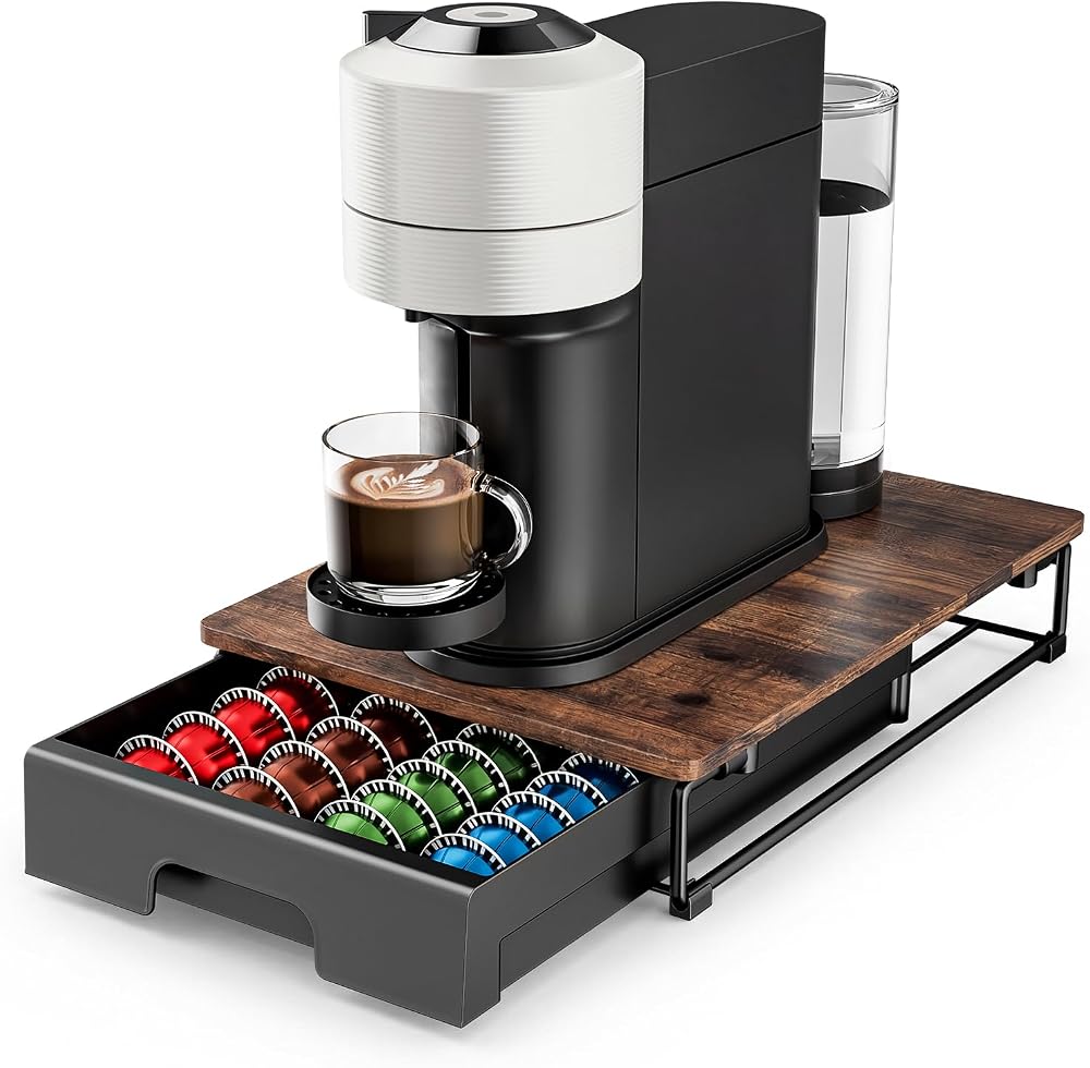 Vertuo Pod Drawer with Wooden Top
